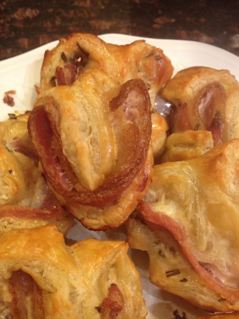 Puff Pastry and Bacon hearts
